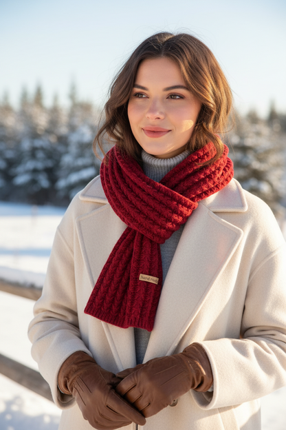 Chunky Knit Winter Scarf – Thick Cable Knit Wrap for Men and Women with Cozy Warmth and Stylish Cold Weather Protection