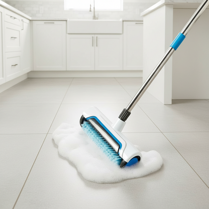 Manual Carpet Cleaning Brush – Upright Deep-Cleaning Scrub Brush for Removing Dirt, Stains and Debris from Home and Office Rugs