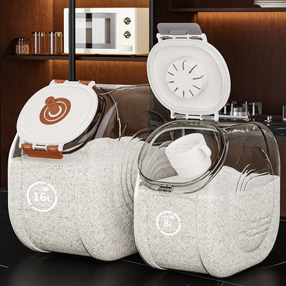 Rice Storage Container – 10KG Airtight Grain Box with Lid, Insectproof and Moisture Resistant Kitchen Organizer for Rice and Dry Foods