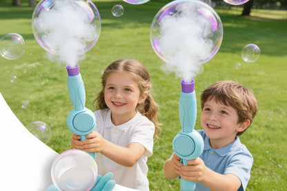 Electric Fog Bubble Machine – Automatic Smoke Bubble Maker with Colorful Lights and Music for Parties, Playrooms and Creative Events