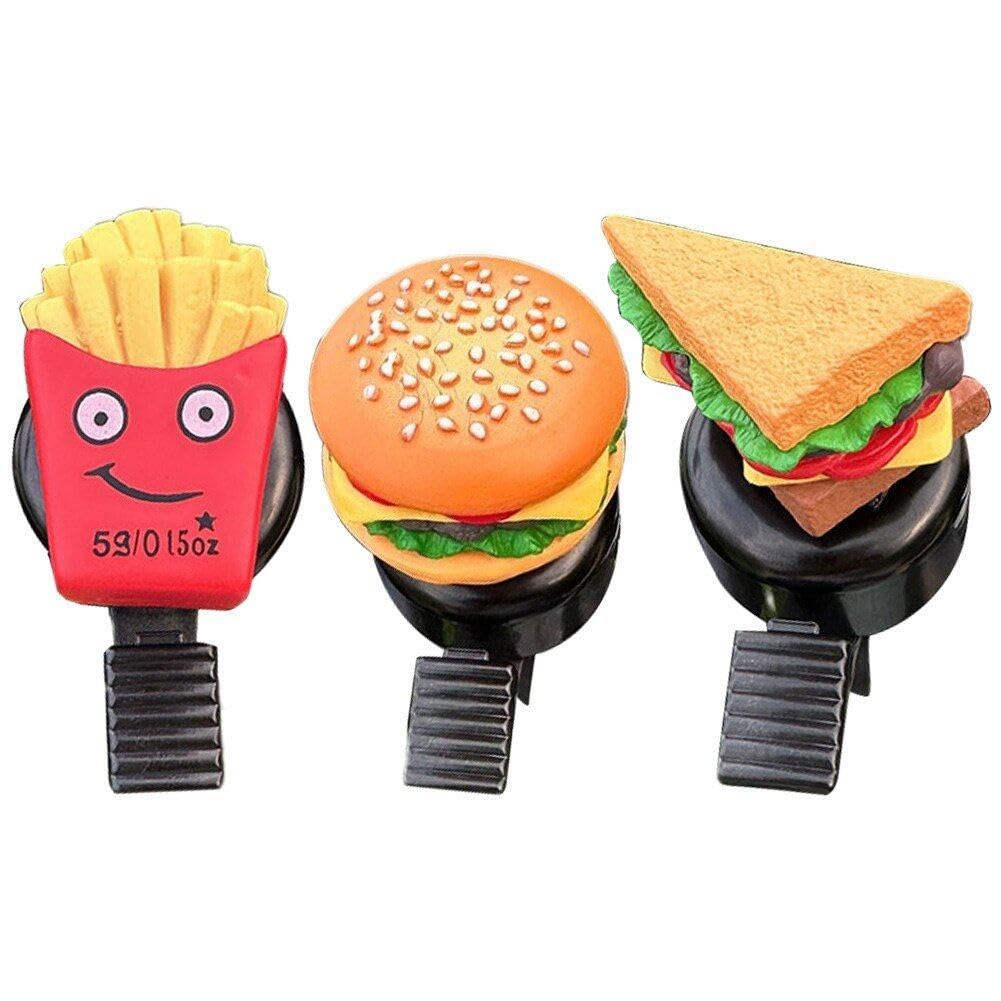 Cartoon Bicycle Bell – Loud Kids Bike Bell with Fun Hamburger Design for Scooters and Children's Bicycles