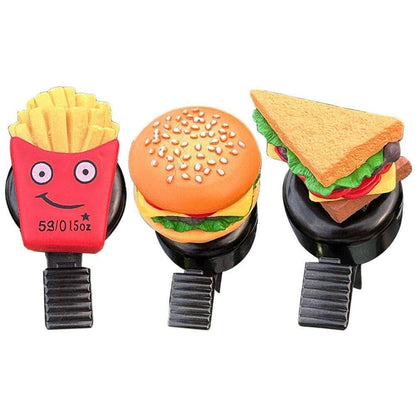 Cartoon Bicycle Bell – Loud Kids Bike Bell with Fun Hamburger Design for Scooters and Children's Bicycles