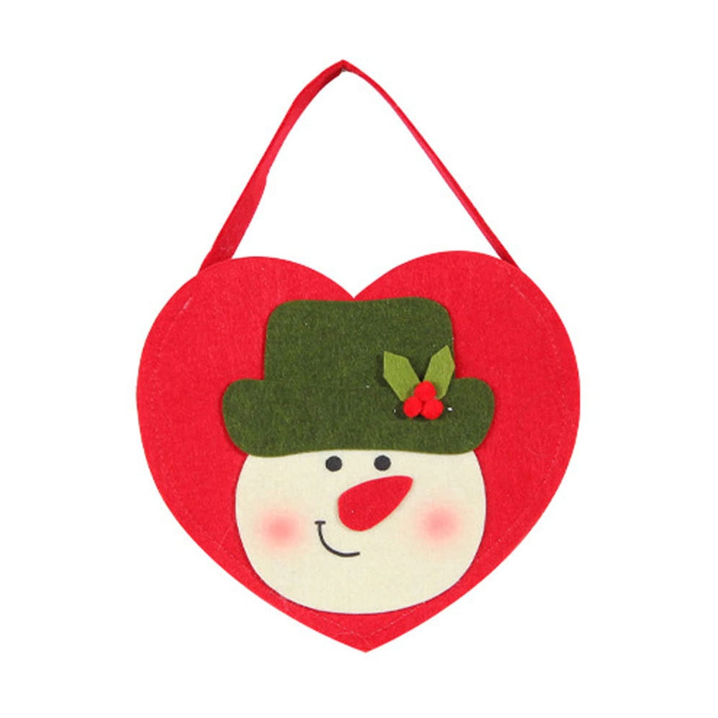 Christmas Gift Bags – Non Woven Santa, Snowman and Reindeer Candy Bags for Cookies, Treats and Holiday Presents