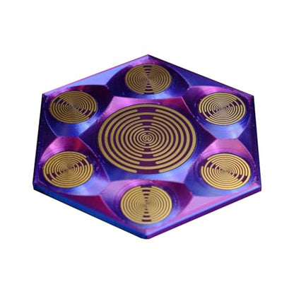 Polarizing Disk Energy Bowl – Multi-Frequency Oscillator Crystal Purification Decor for Meditation Spaces, Display and Relaxing Home Ambience