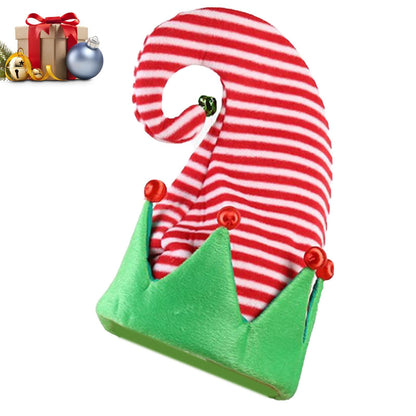 Knitted Santa Elf Beanie – Red and Green Christmas Crochet Hat for Winter Warmth and Festive Holiday Celebrations