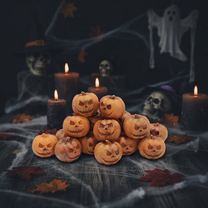 Mini Resin Pumpkin Decorations - Halloween Craft Accessories for DIY Projects, Home Decor and Party Displays