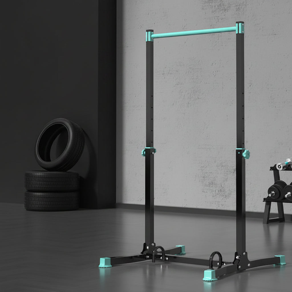 Indoor Pull Up Bar Station – Floor Standing Single Pole Fitness Frame for Home Strength and Bodyweight Training