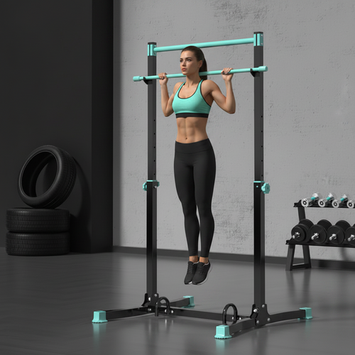 Indoor Pull Up Bar Station – Floor Standing Single Pole Fitness Frame for Home Strength and Bodyweight Training