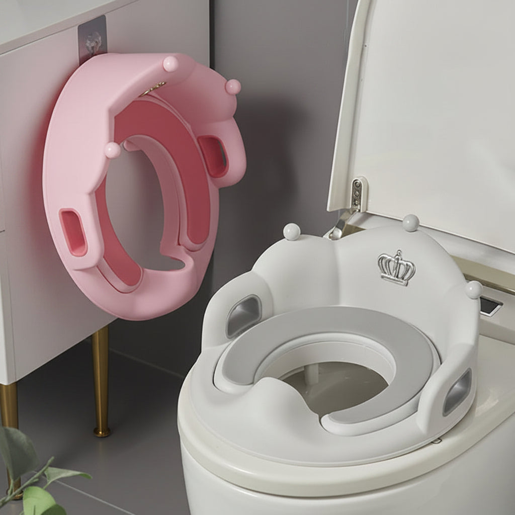 Portable Toddler Toilet Seat - Crown Design Potty Training Cushion for Safe Travel and Comfortable Toilet Learning