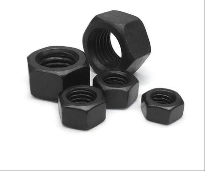 Carbon Steel Hex Nut Set – DIN934 Black Grade 8.8 Assorted Metric Hexagon Nuts for Repairs, DIY and Industrial Fastening