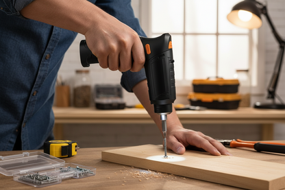 Electric Screwdriver – 2-in-1  4.5N·m Cordless Power Driver with Manual Mode, USB Charging and Compact Design for Furniture Cabinet Assembly