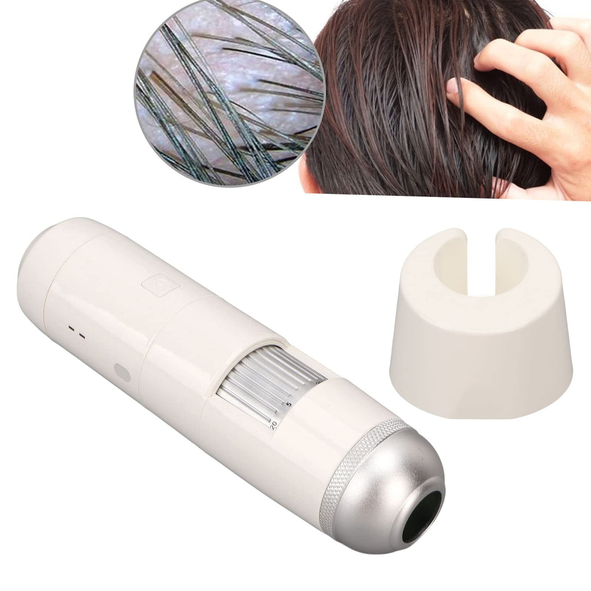 Digital Scalp Analyzer – 50X/200X Hair Follicle Dermatoscope Camera for Skin and Hair Health Inspection