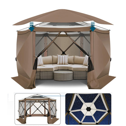 Pop Up Gazebo Screen Tent – Instant Camping Screen House with Mosquito Netting for Outdoor Patio Backyard and Picnic Protection.
