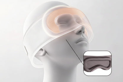Weighted Blackout Sleep Mask – 3D Gravity Eye Cover with Ear Coverage for Side Sleepers, Travel, Relaxation and Comfortable Nighttime Rest