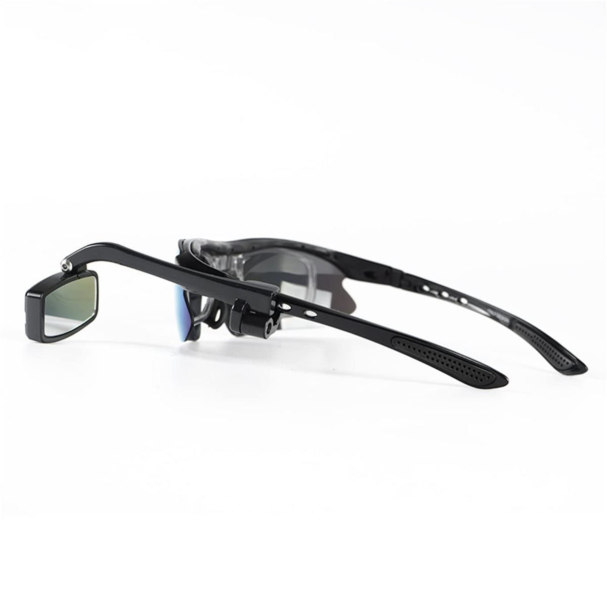 Bike Rearview Mirror for Glasses or Helmet – Mini Clip-On Cycling Mirror (Eyewear Not Included)