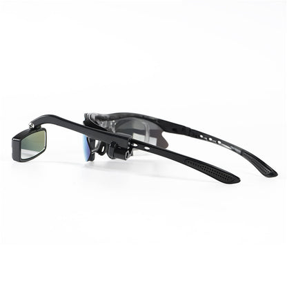 Bike Rearview Mirror for Glasses or Helmet – Mini Clip-On Cycling Mirror (Eyewear Not Included)