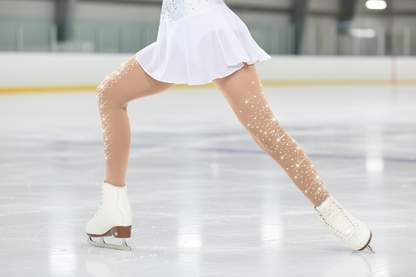 Rhinestone Figure Skating Tights – Stretch Performance Pants for Ice Skating, Gymnastics, Dance and Training Comfort