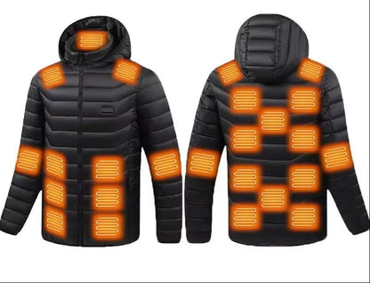 Men's USB Heated Jacket - Winter Thermal Coat with Electric Heating Technology for Outdoor Activities and Travel
