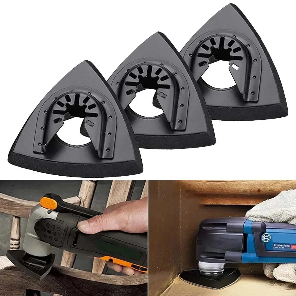 Oscillating Tool Sanding Pad Set-Quick Release Triangular Grinding Accessory for Precision Sanding and Surface Finishing