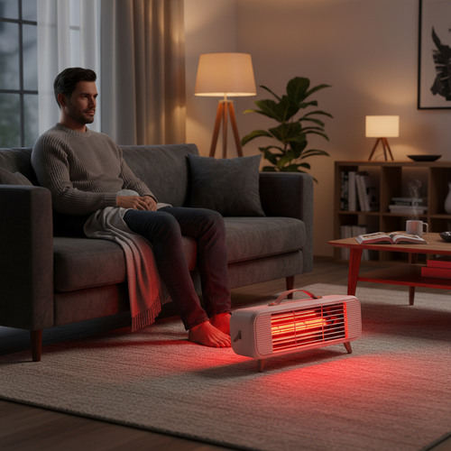 Smart Infrared Space Heater – Intelligent Thermostat Electric Fan Heater for Fast Efficient Home and Office Heating