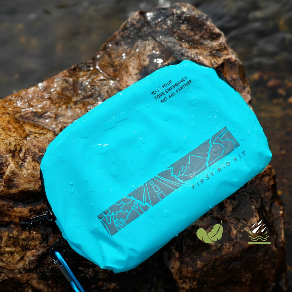 Portable First Aid Bag – Lightweight 40D Nylon Waterproof Emergency Kit Pouch with Hook for Travel, Camping, Sports and Everyday Preparedness