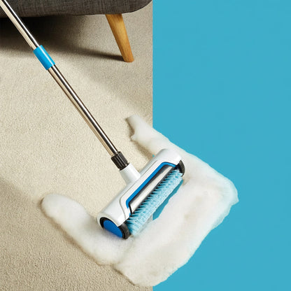 Manual Carpet Cleaning Brush – Upright Deep-Cleaning Scrub Brush for Removing Dirt, Stains and Debris from Home and Office Rugs