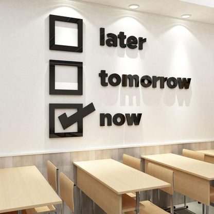 Acrylic Wall Sticker – 3D Modern Office and Classroom Background Decoration for Meeting Rooms with Stylish Contemporary Design