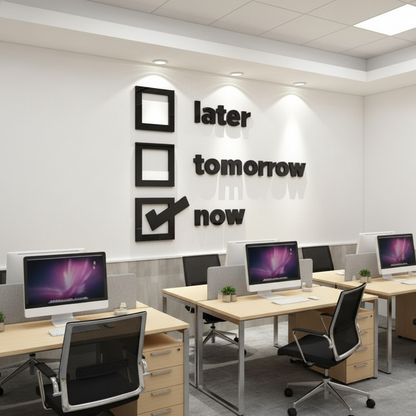 Acrylic Wall Sticker – 3D Modern Office and Classroom Background Decoration for Meeting Rooms with Stylish Contemporary Design