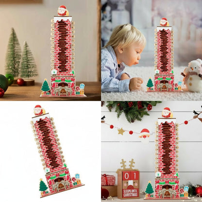 Farmhouse Christmas Advent Calendar – Rustic Holiday Countdown Decoration for Living Room Displays