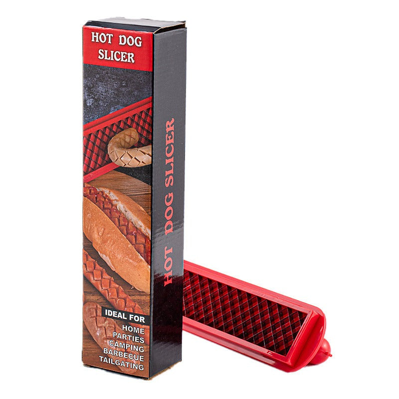 Stainless Steel Hot Dog Slicer – Multifunction Precision Mesh Sausage Cutter for Fast, Even Kitchen Prep, Parties, Snacks and Creative Food Presentation