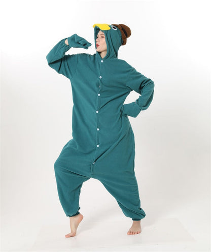 Animal Kigurumi Duck Onesie – Cute Cartoon Pajama Costume for Adults and Kids, Cozy Halloween Cosplay, Parties, Sleepovers and Fun Homewear