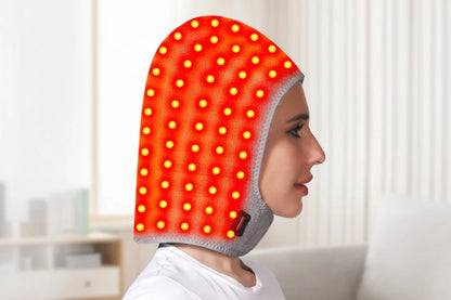 Red Light Heating Hat – Warm Head and Neck Relaxation Cap for Soothing Comfort, Stress Relief and Calming At-Home Rest Sessions