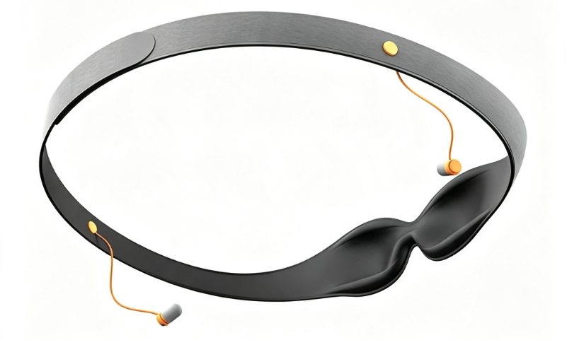 Blackout Sleep Mask – 3D Soft Shading Eye Cover with Noise-Reducing Ear Plugs for Travel, Naps, Meditation and Comfortable Rest Anywhere