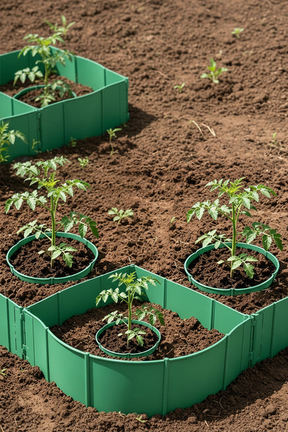 Plant Grow Protection Ring – Deep-Watering Circular Landscape Edging for Garden Beds, Root Care, Planting Support and Cleaner Organized Outdoor Growing