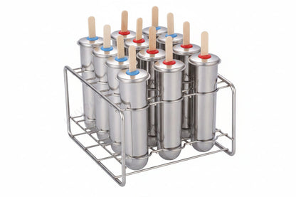 Stainless Steel Popsicle Mold Set – 10-Piece Reusable 304 Food-Grade Ice Cream Molds for Homemade Frozen Treats, Parties and Commercial Kitchens