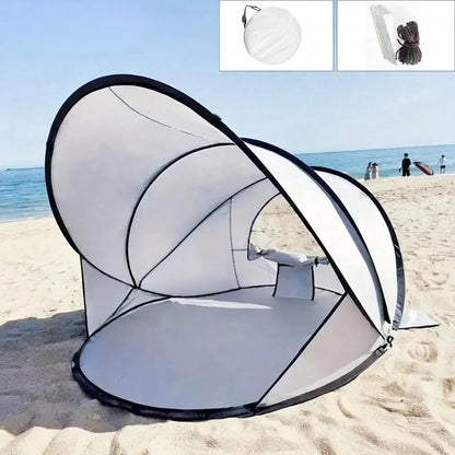 Automatic Beach Tent – Windproof Seaside Sun Shelter with Quick-Open Design, Sunroof and UV Protection for Family Beach Trips and Outdoor Play
