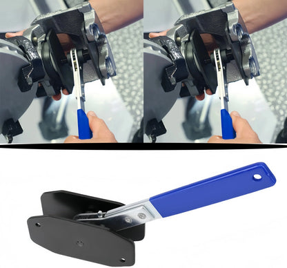 Ratchet Brake Piston Press Tool – 360° Heavy-Duty Steel Caliper Spreader for Automotive Brake Pad Installation, Piston Resetting and Repairs