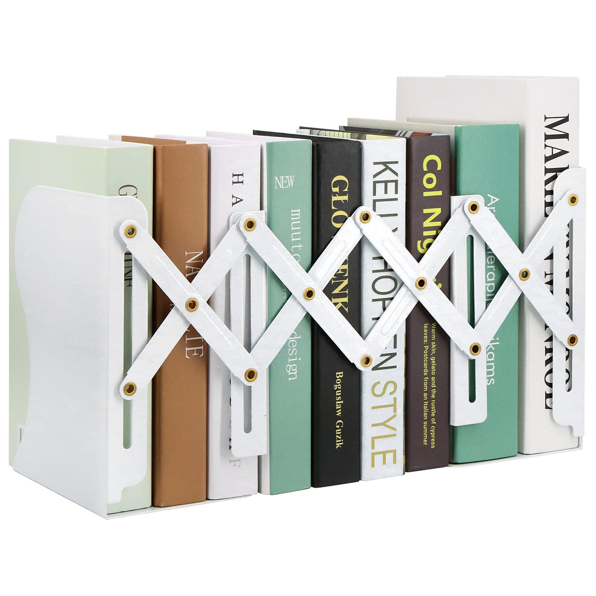 Adjustable Desktop Bookshelf – Telescopic Book Organizer with Bookends for Students, Home Office and Study Desk Storage