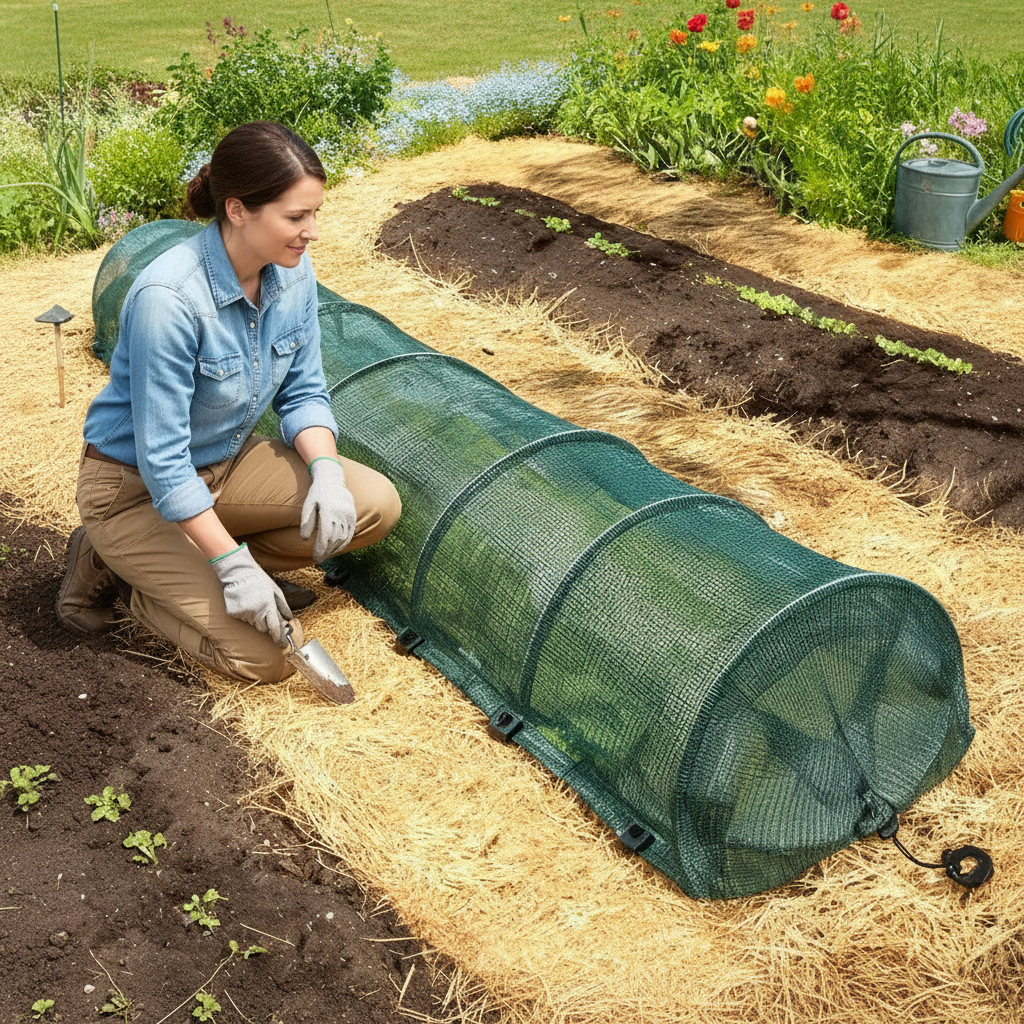 Mini Garden Greenhouse Tunnel – UV Plastic Foil Plant Cover for Balconies, Outdoor Beds, Seedlings and Small-Space Gardening Protection