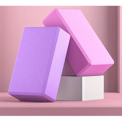 Foam Yoga Blocks – Supportive Pilates and Fitness Bricks for Stretching, Balance, Flexibility, Body Shaping and Home Gym Training