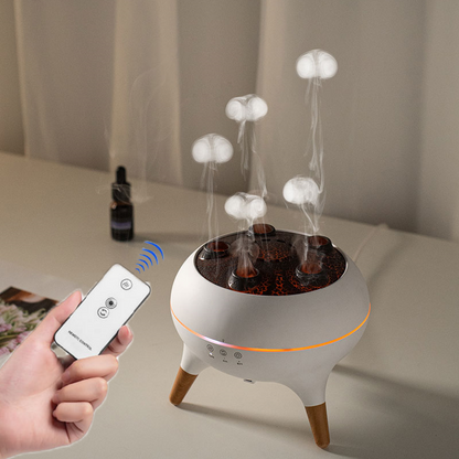 Jellyfish Air Humidifier – 250ml Essential Oil Diffuser with Remote Control, Color Changing Night Lights and Relaxing Mist