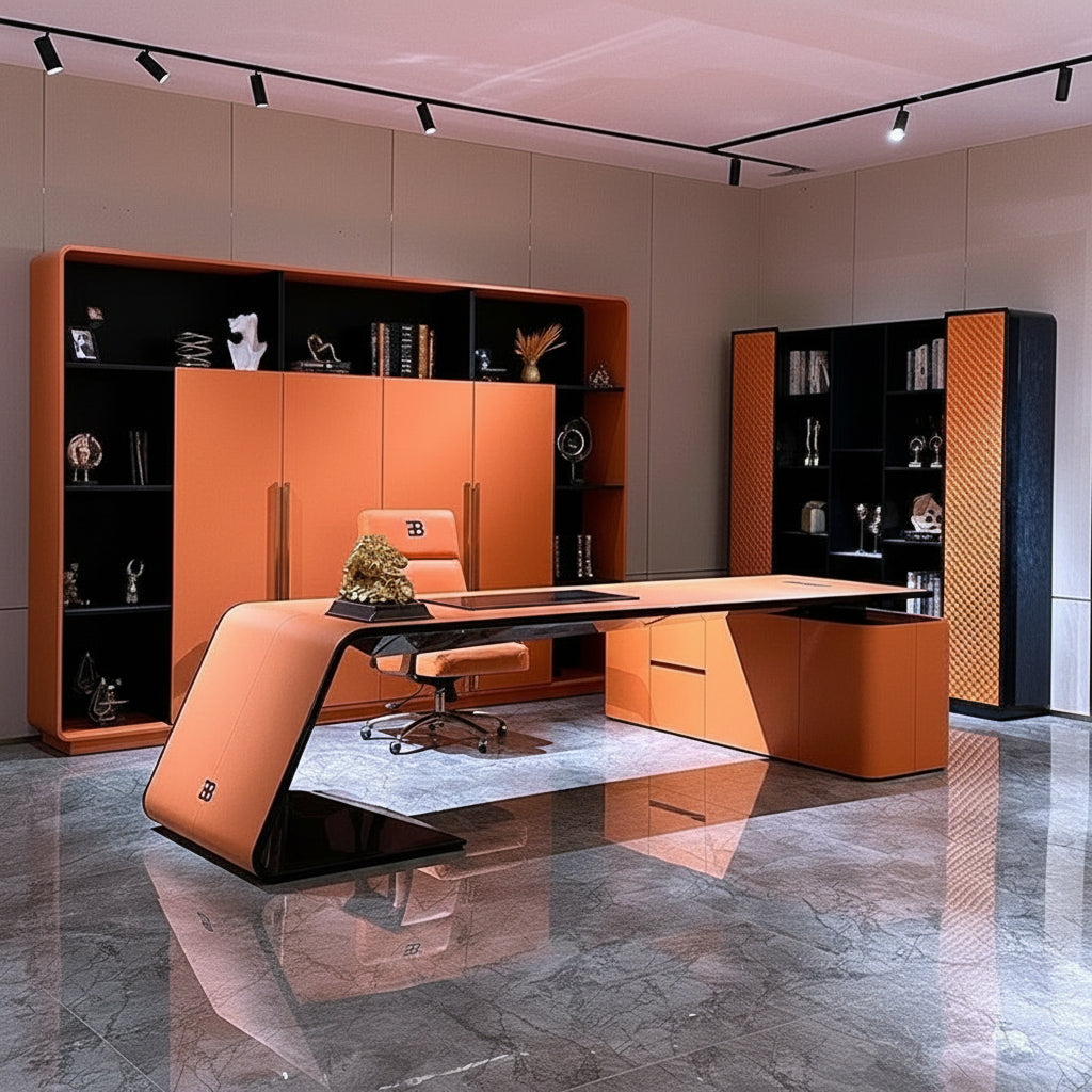 Luxury Executive Computer Desk – Modern Designer Office Table for CEO Workspaces, Gaming Rooms and Stylish Home Office Furniture