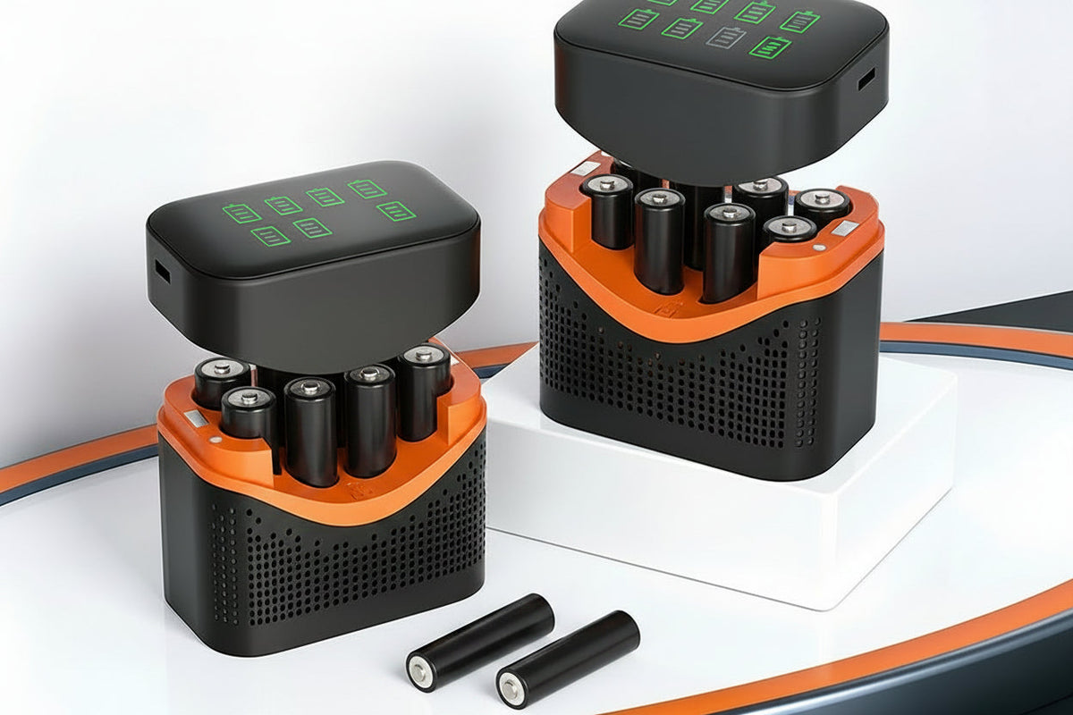 Rechargeable Lithium Battery Set – Long-Lasting 1.5V AA and AAA Batteries with Fast Charger Box for Toys, Remotes and Daily Devices