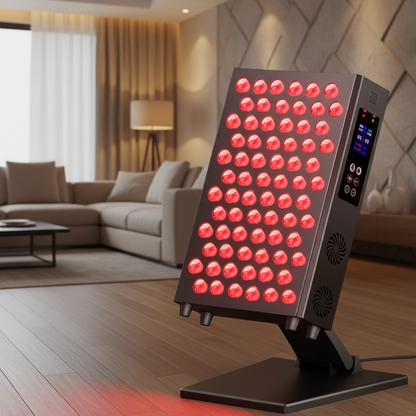 LED Red Light Therapy Panel – Dimmable 660nm and 850nm Infrared Beauty Device for Facial, Body Skin Care, Rejuvenation and Wellness
