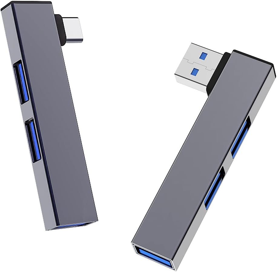 USB-C Hub Adapter – 3-Port USB 3.0 Type-C OTG Splitter for MacBook, Lenovo, Xiaomi and Other Laptops, Tablets and Computers