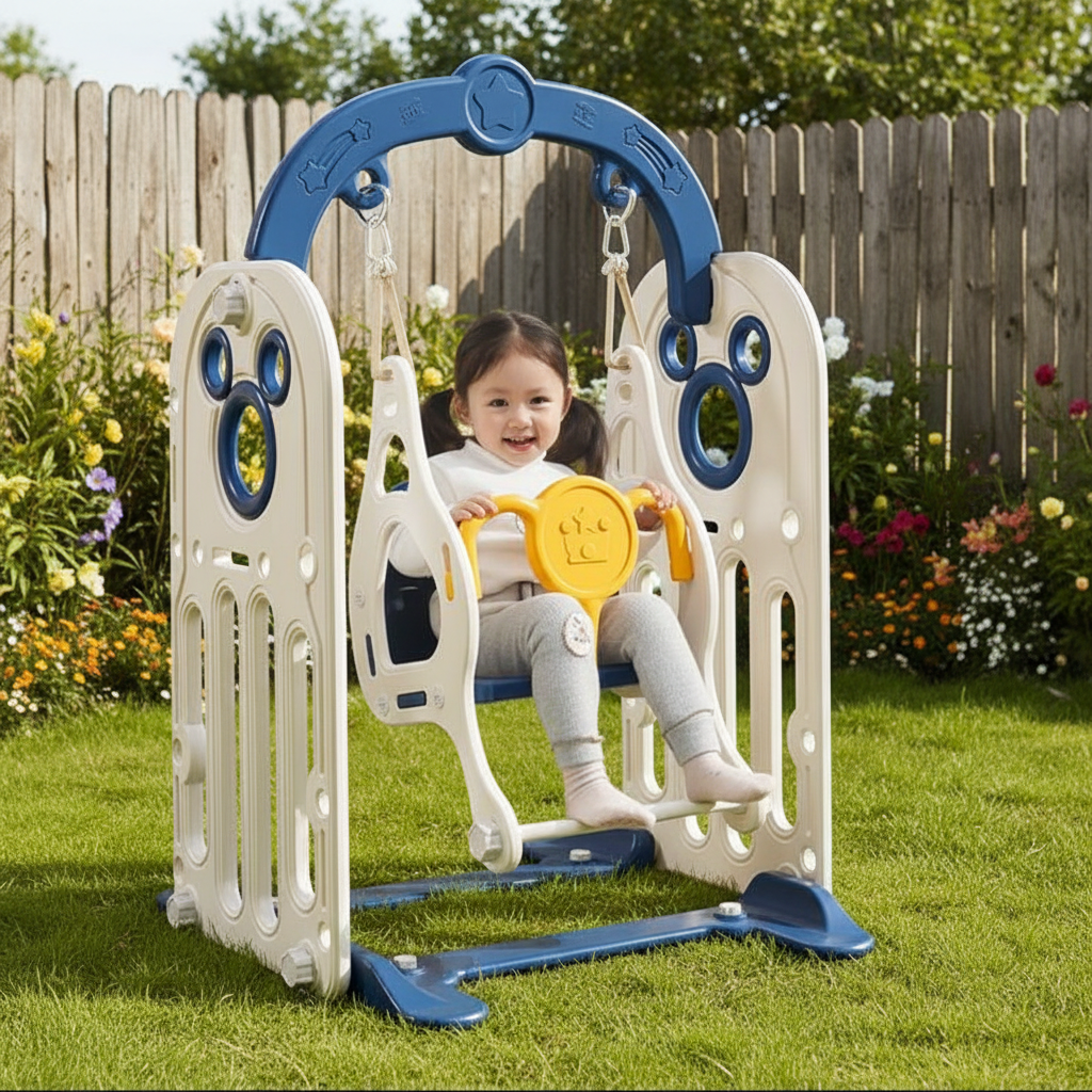 Indoor Baby Swing Chair – Safe Rocking Cradle for Toddlers Ages 1–3 with Comfortable Seat for Home Entertainment and Playtime