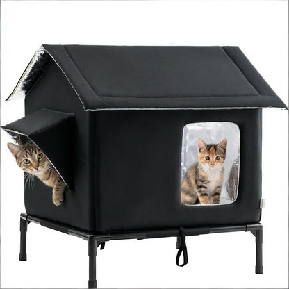 Elevated Waterproof Pet Bed – Moisture-Resistant Cat House with Weatherproof Design for Small and Medium Dogs Indoor or Outdoor