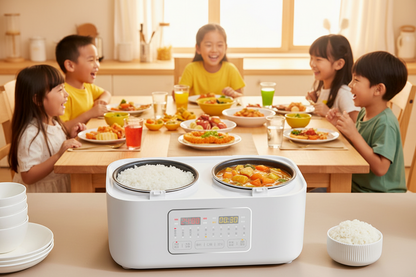 Dual Control 4L Rice Cooker – Double Pot Multifunction Electric Cooker for Simultaneous Cooking and Convenient Family Meals.