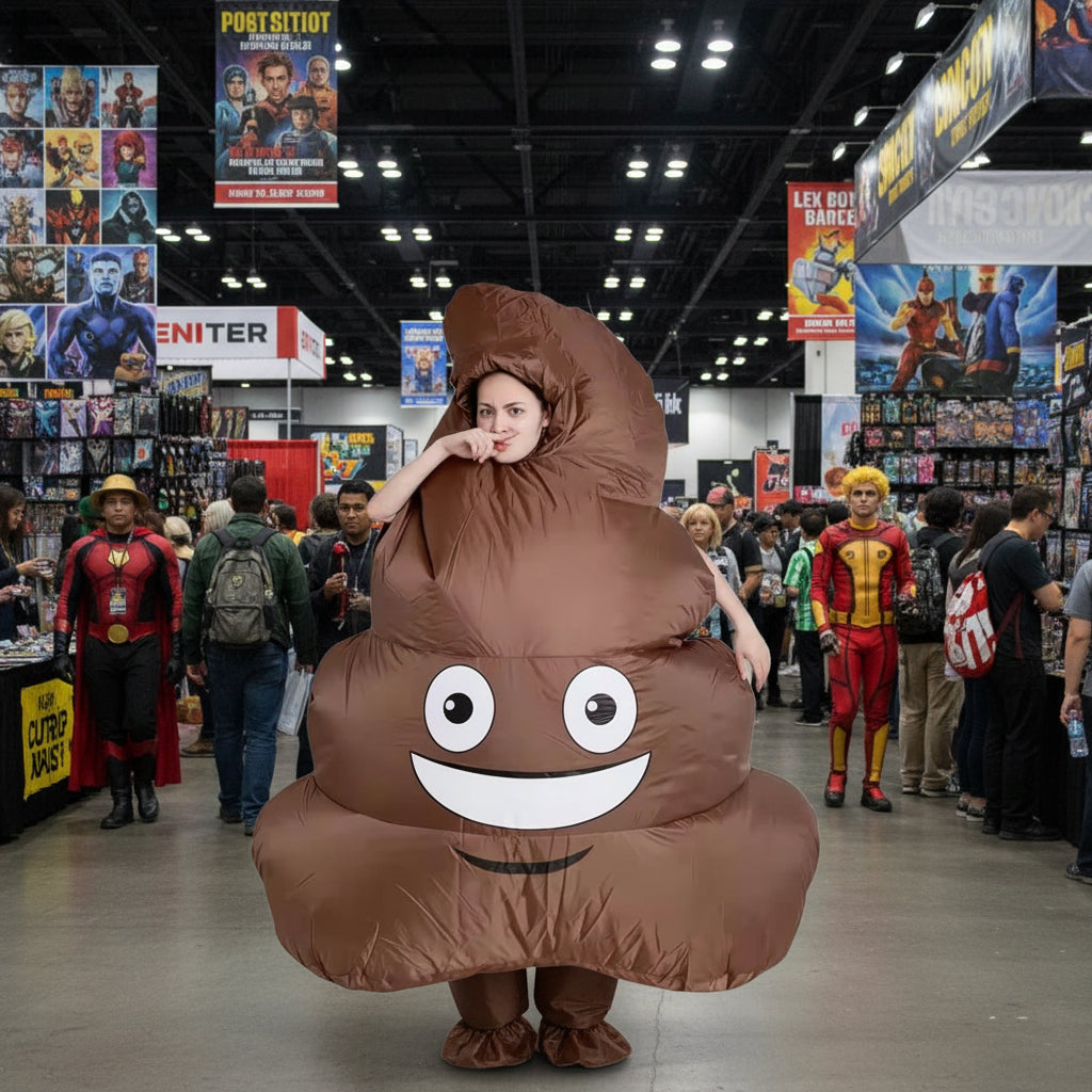 Inflatable Poop Costume - Funny Novelty Party Outfit for Pranks, Halloween Events and Entertaining Cosplay Fun