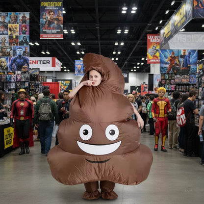 Inflatable Poop Costume - Funny Novelty Party Outfit for Pranks, Halloween Events and Entertaining Cosplay Fun